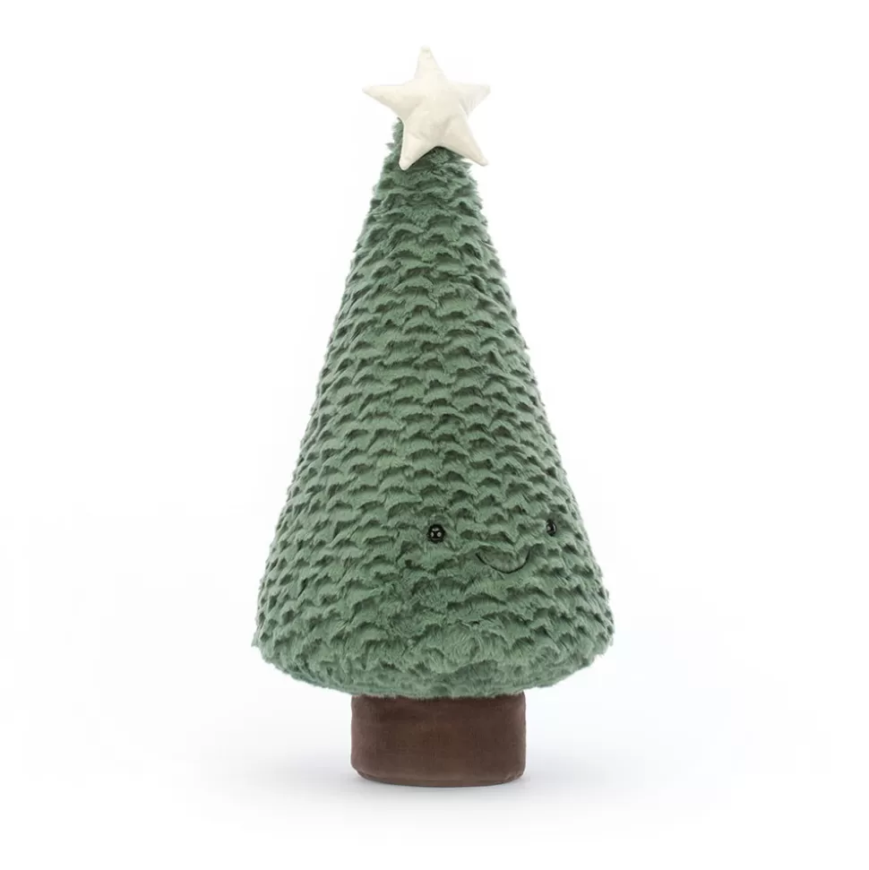 Sapin Bleu Décoratif Jellycat - Arbre de Noël Doux en Peluche Amusante