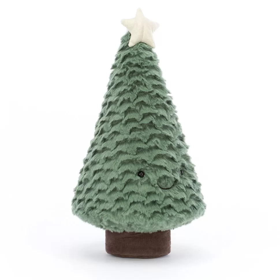 Sapin Bleu Décoratif Jellycat - Arbre de Noël Doux en Peluche Amusante