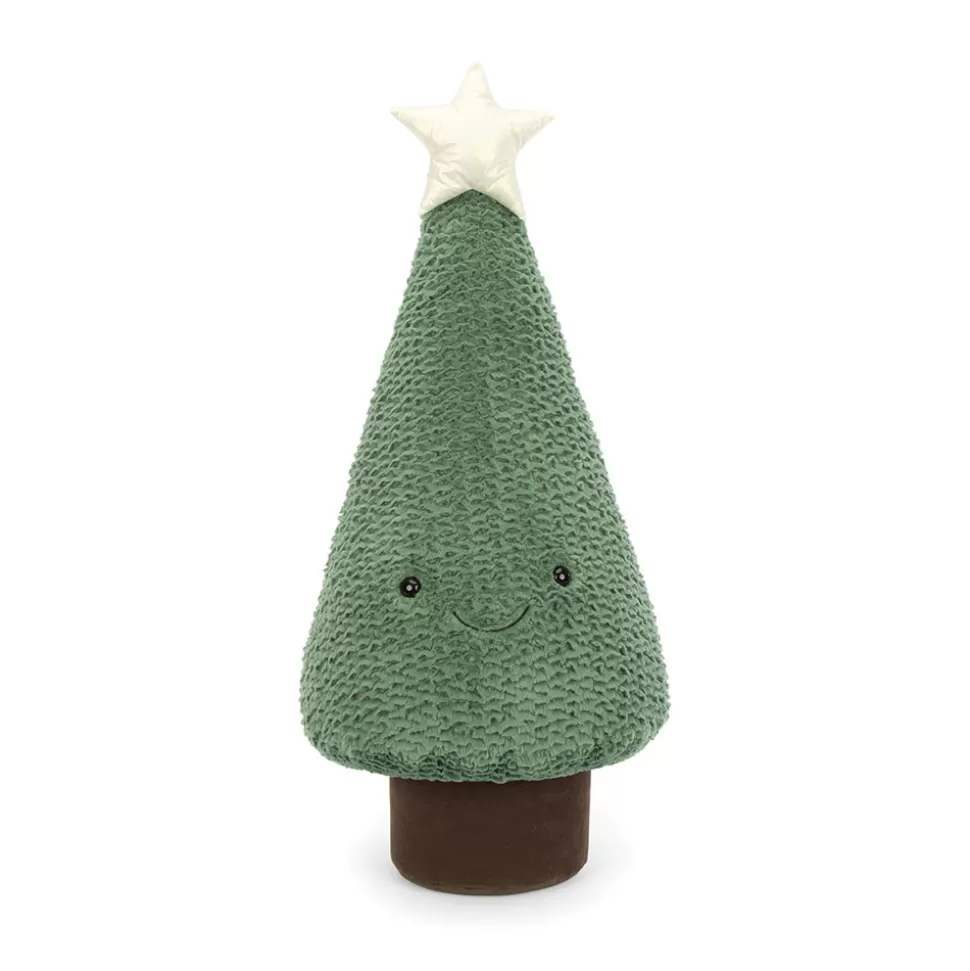 Sapin Bleu Décoratif Jellycat - Arbre de Noël Doux en Peluche Amusante