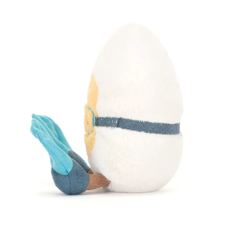 Jellycat Doudou Œuf Poché Plongeur - Peluche Sensorielle pour Enfants