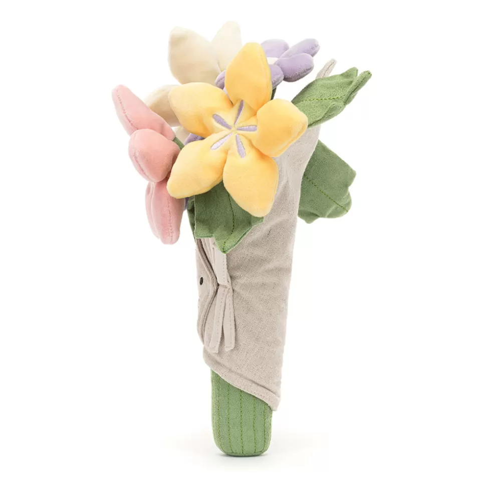 Jellycat Bouquet de Fleurs Doudou Décoratif – Peluche Sensorielle Craquante pour Enfant
