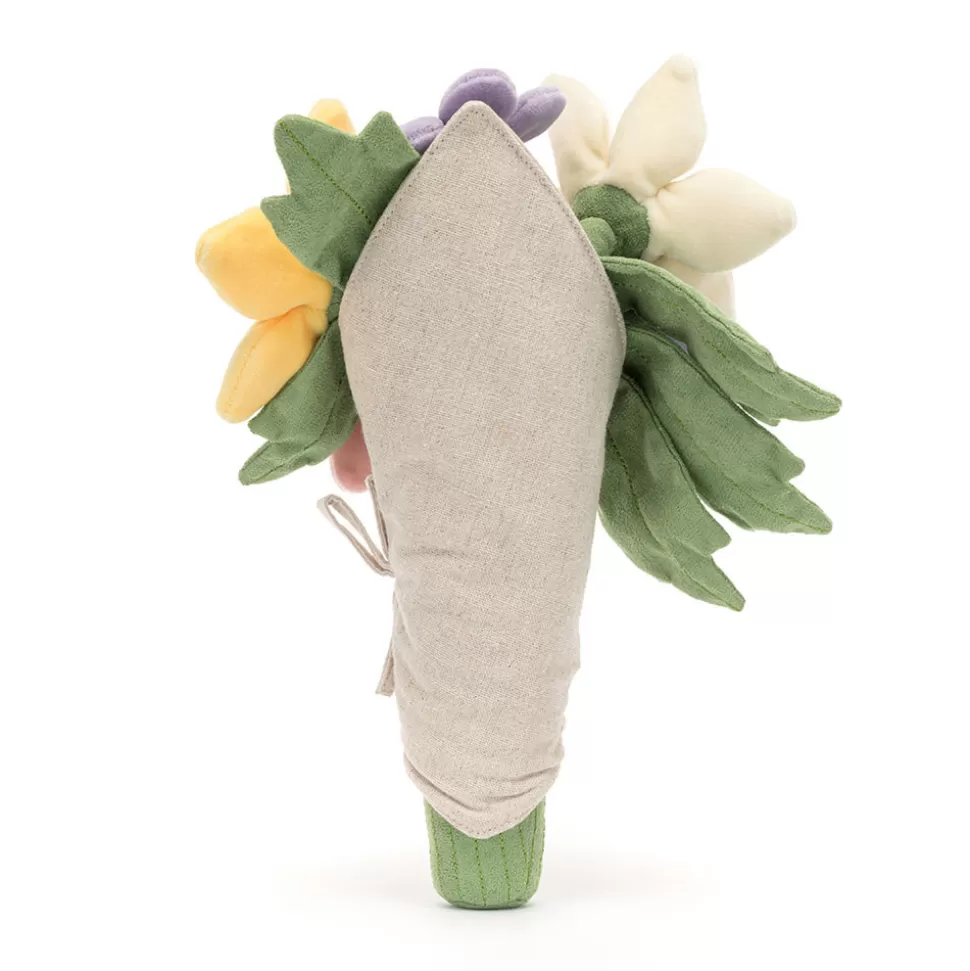 Jellycat Bouquet de Fleurs Doudou Décoratif – Peluche Sensorielle Craquante pour Enfant