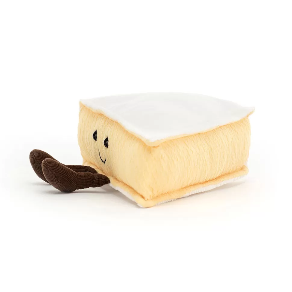 Doudou Fromage Brie Texturé Jellycat - Peluche Sensorielle Amusante ❤️