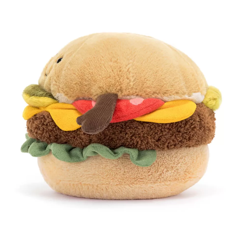 Jellycat - Peluche Gourmande Burger Amusante pour Enfants et Collectionneurs