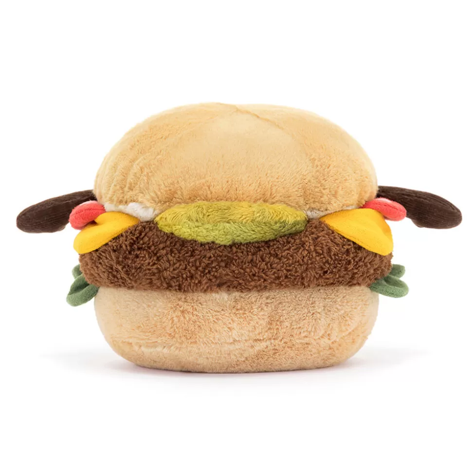 Jellycat - Peluche Gourmande Burger Amusante pour Enfants et Collectionneurs