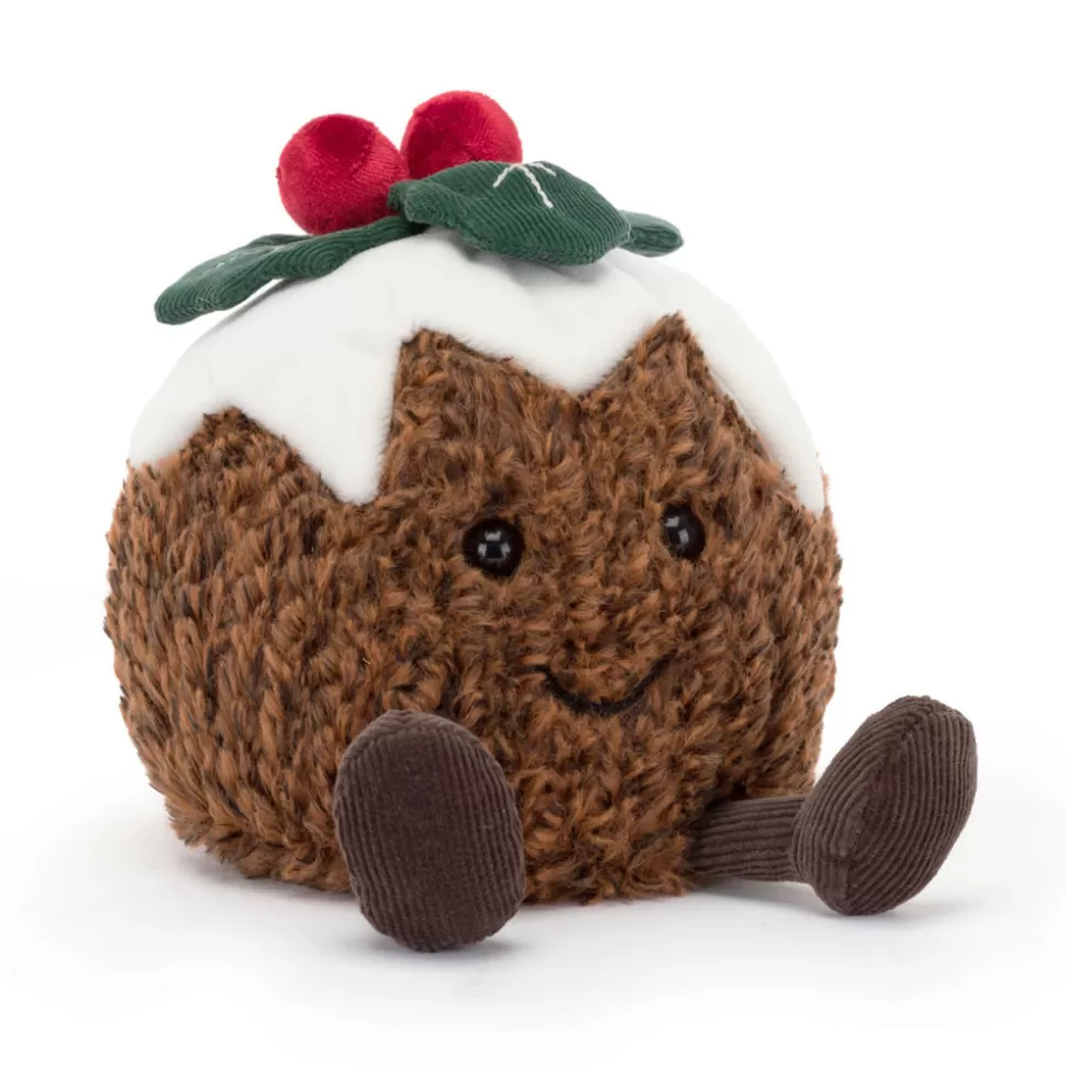 Doudou Rigolo Pudding de Noël – Câlin de Fêtes en Peluche Sensorielle (Édition 2023)