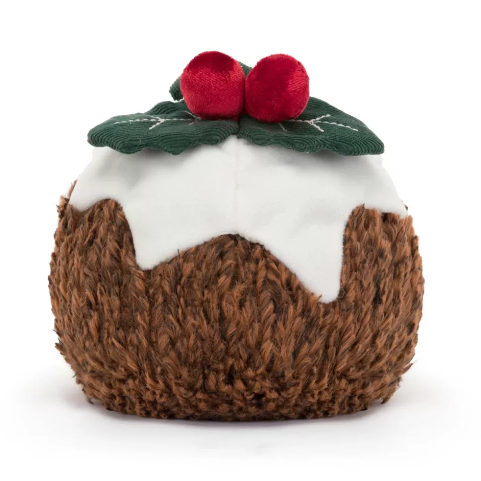 Doudou Rigolo Pudding de Noël – Câlin de Fêtes en Peluche Sensorielle (Édition 2023)