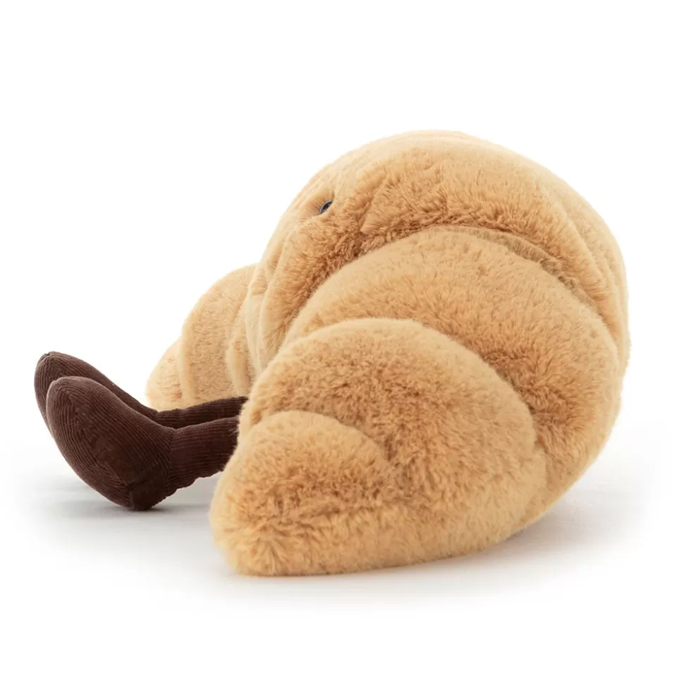 Doudou Croissant Amusant Jellycat - Viennoiserie en Peluche Douce et Mignonne pour Câlins Gourmands