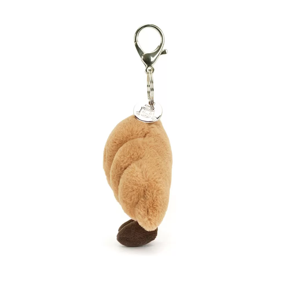 Charmant Croissant Doré Jellycat - Breloque Amusante pour Sac à Main