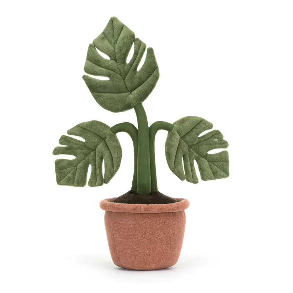 Monstera Deliciosa Doudou Végétal - Peluche Décorative Jellycat Amuseables pour Déco Maison Tendre