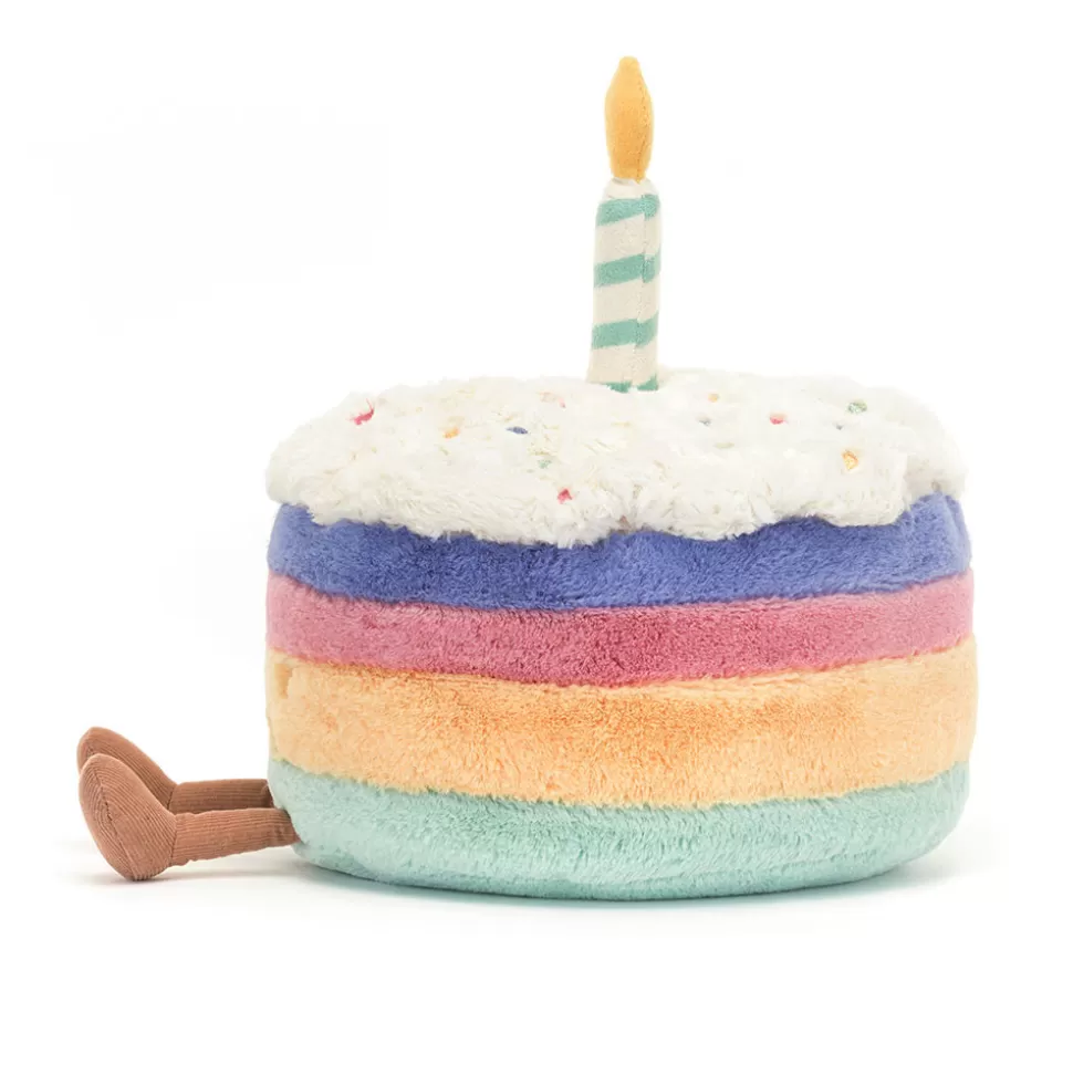 Jellycat Doudou Arc-en-Ciel – Gâteau d’Anniversaire Tout Doux
