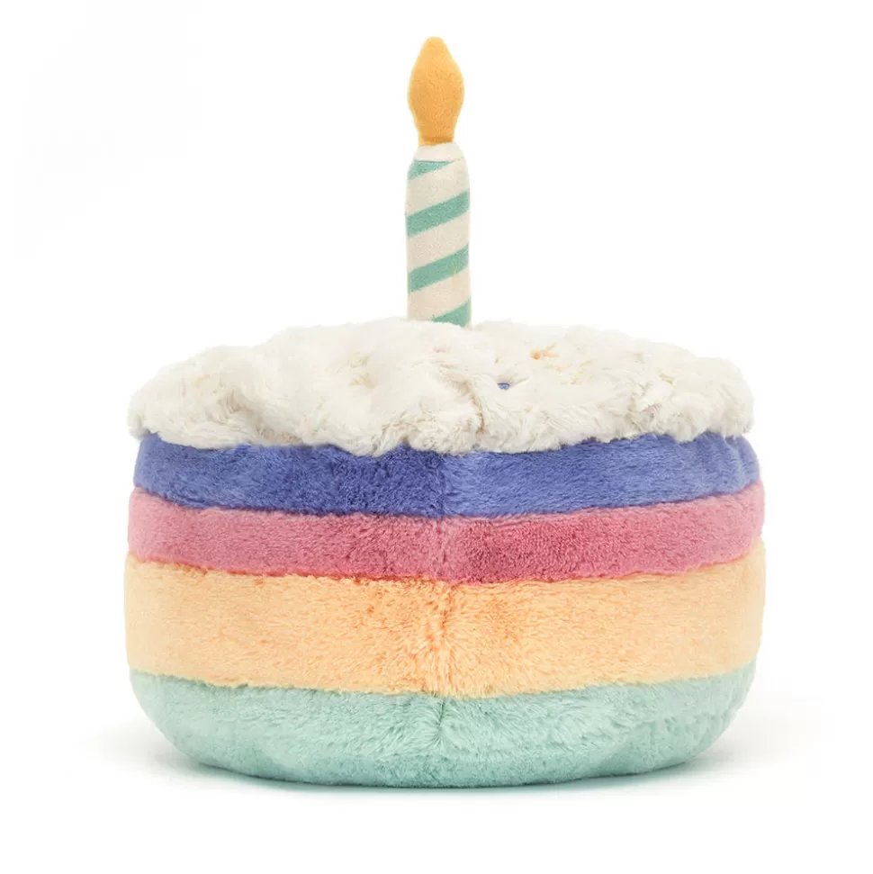 Jellycat Doudou Arc-en-Ciel – Gâteau d’Anniversaire Tout Doux