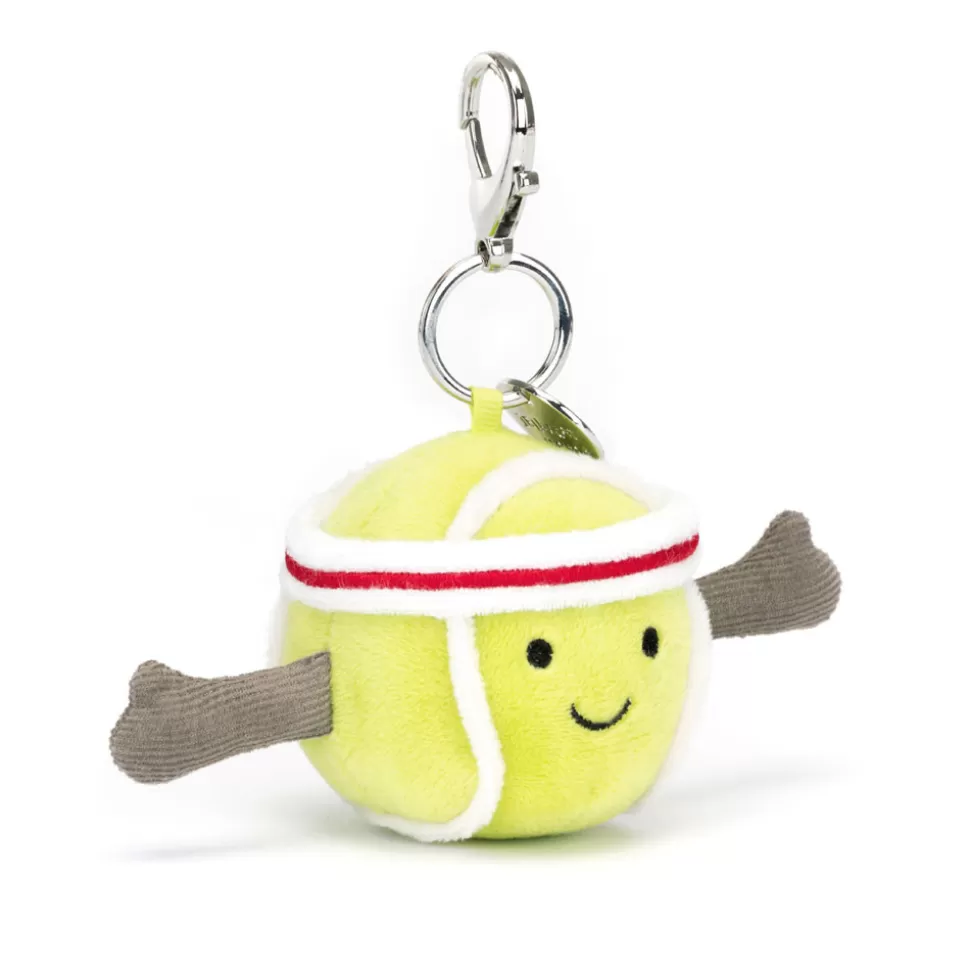 Charmant Porte-Clés Sportif de Tennis Jellycat - Accessoire Amusant et Doux pour Sac