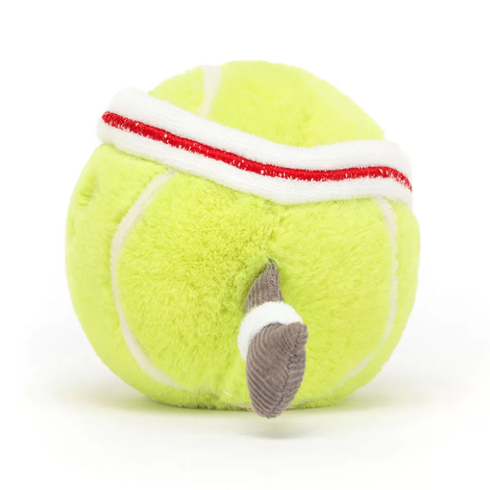 Peluche Sensorielle Ballon de Tennis Sportif - Amuseables Jellycat Collection Doudou Dynamique