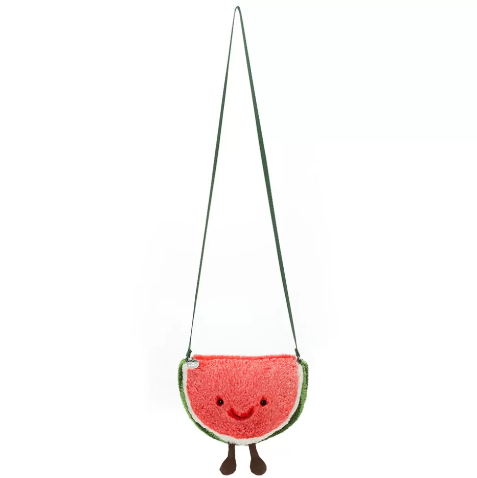 Jellycat - Sac à Bandoulière Pastèque Peluche Amusante | Accessoire Tendance pour Enfants et Adultes
