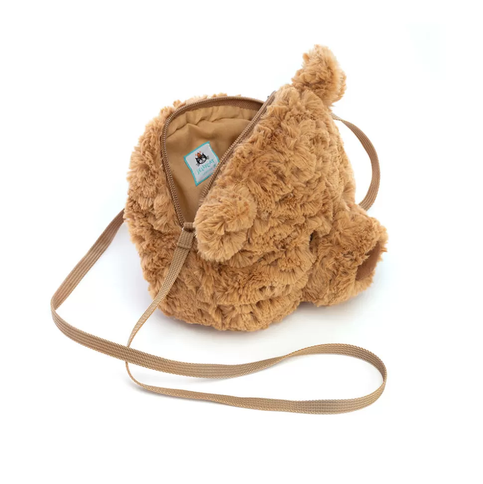 Doudou Bartholomew en peluche - Sac bandoulière Jellycat pour câlins nomades