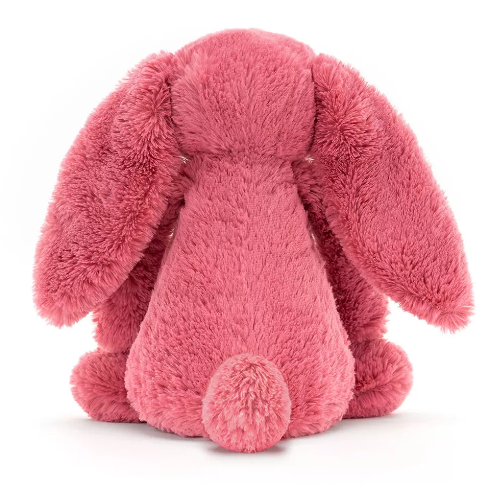 Lapin Doux Cerise Timide Jellycat - Peluche Câline aux Oreilles Souples