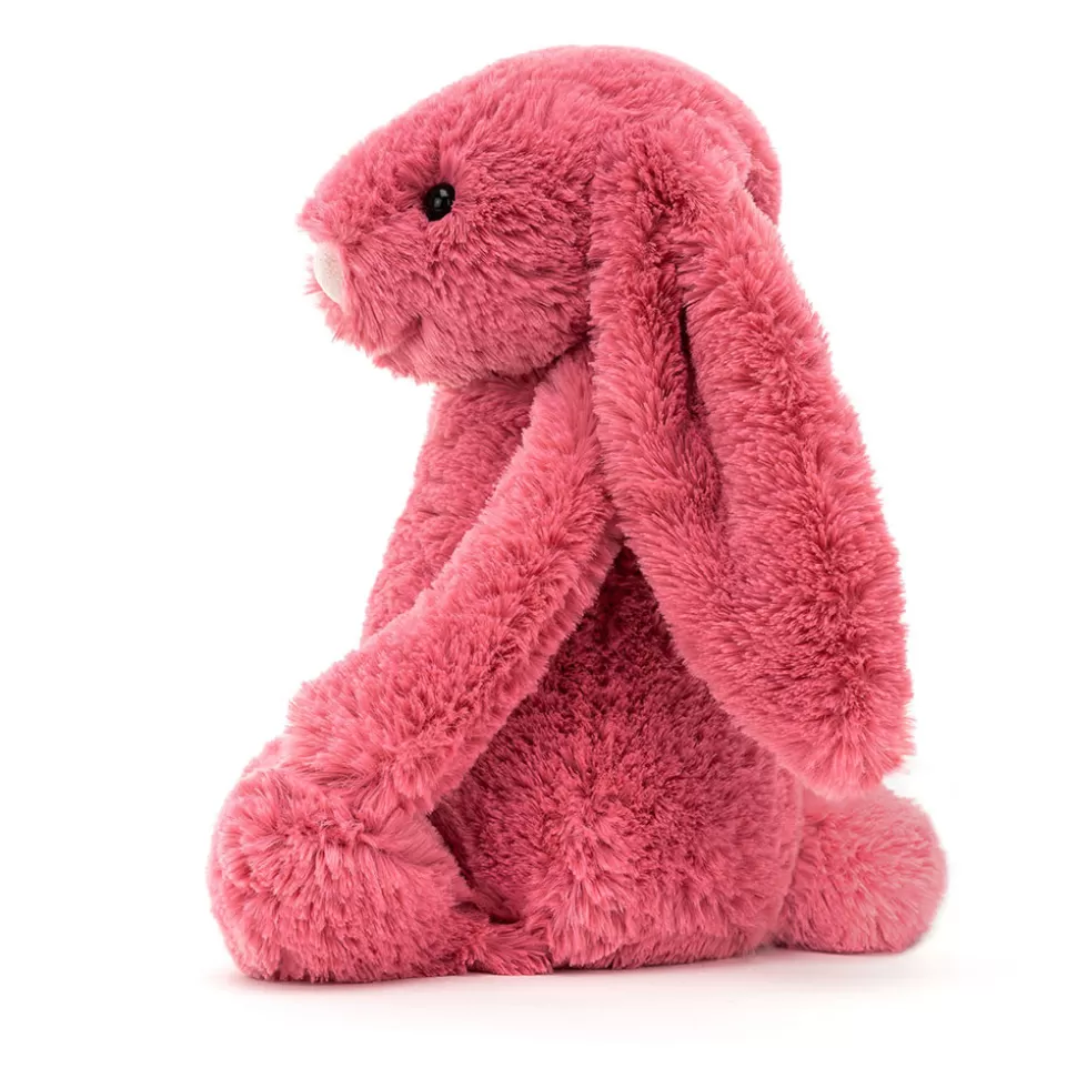 Lapin Doux Cerise Timide Jellycat - Peluche Câline aux Oreilles Souples