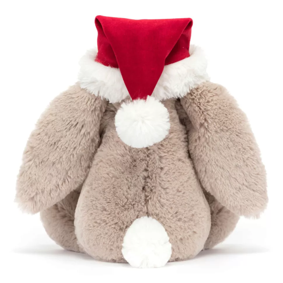 Lapin Timide de Noël Jellycat - Peluche Douce Câline Collection Fêtes
