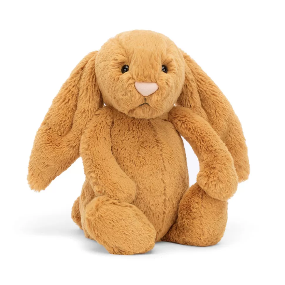 Jellycat Lapin Doux en Peluche Doré Étincelant - Collection Timide