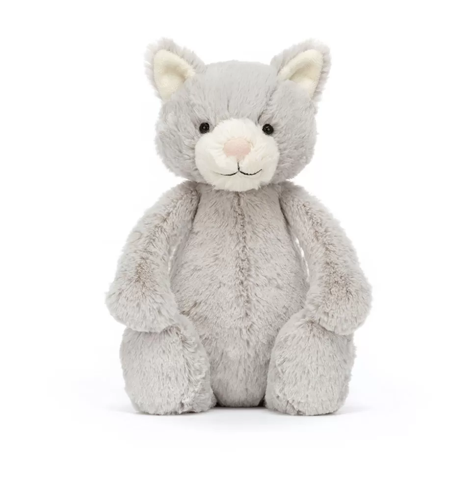Chaton Gris Nuage - Peluche Douce Jelly-Chat au Poil Soyeux