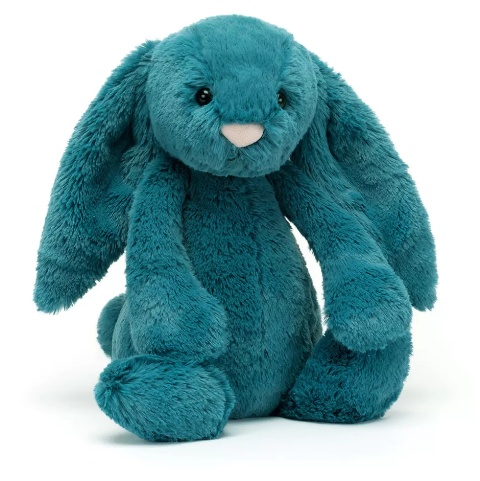 Peluche Douce Lapin Bleu Saphir - Jelly Cat Collection Tendresse