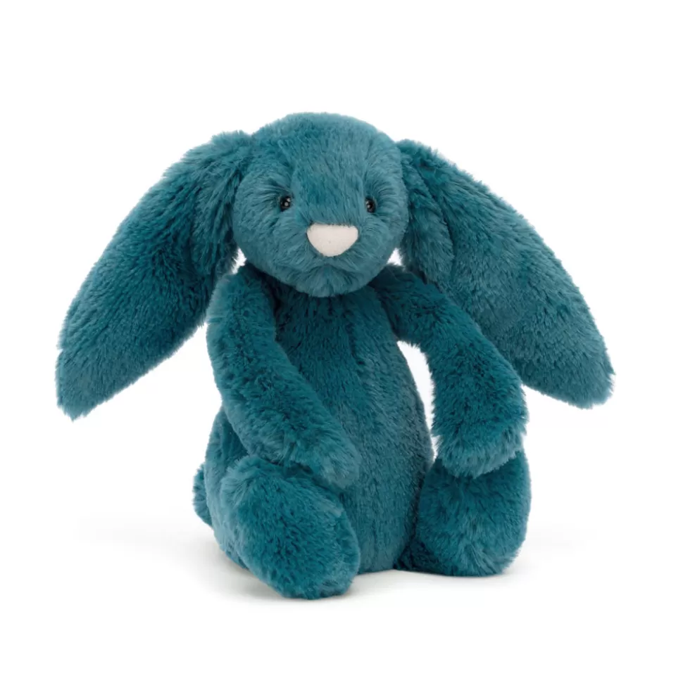 Peluche Douce Lapin Bleu Saphir - Jelly Cat Collection Tendresse