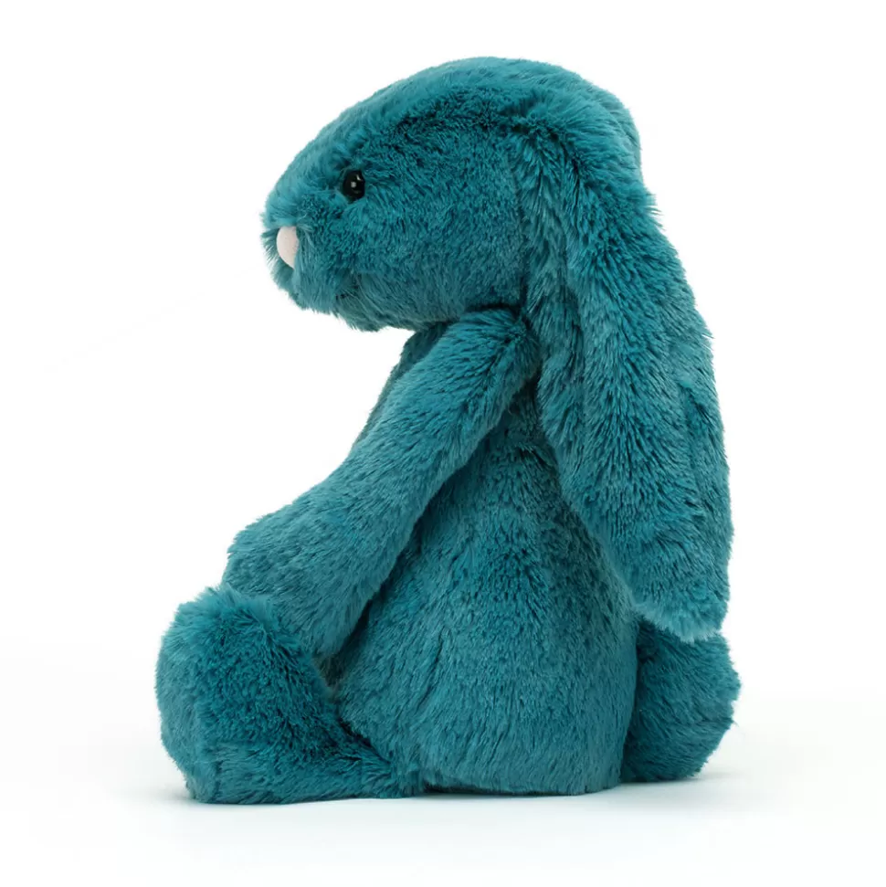 Peluche Douce Lapin Bleu Saphir - Jelly Cat Collection Tendresse