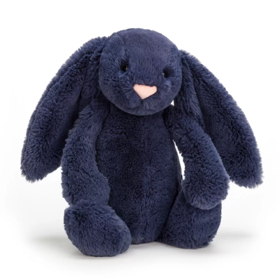 Lapin Marine Timide Jellycat - Peluche Douce pour Câlins en Bleu Nuit