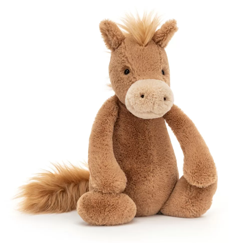 Poney Doux Jellycat - Peluche Sensorielle pour Câlins Réconfortants 

(：，