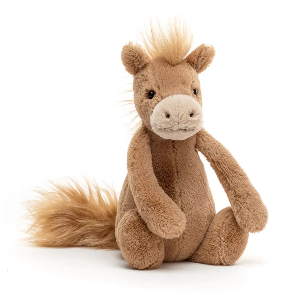 Poney Doux Jellycat - Peluche Sensorielle pour Câlins Réconfortants 

(：，