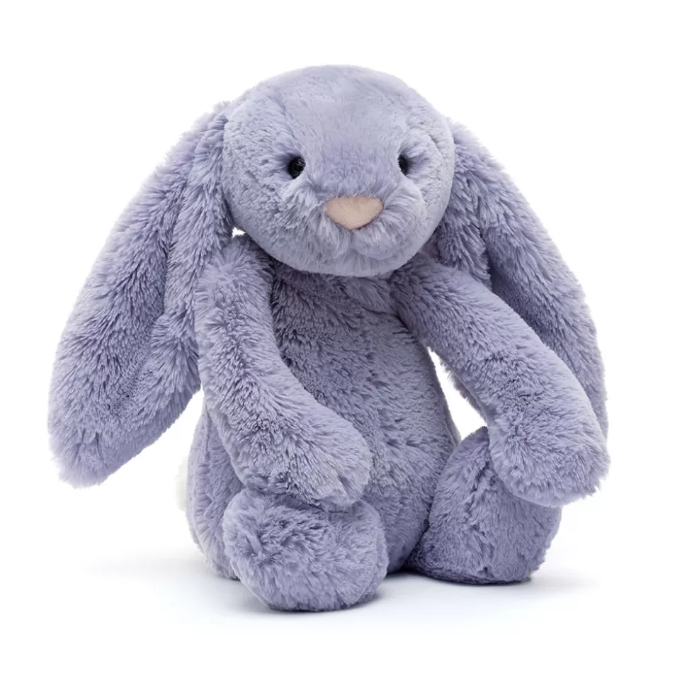 Lapin Timide Violet Velouté Jellycat - Doudou Peluche Douce à Câliner