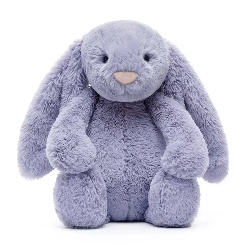 Lapin Timide Violet Velouté Jellycat - Doudou Peluche Douce à Câliner