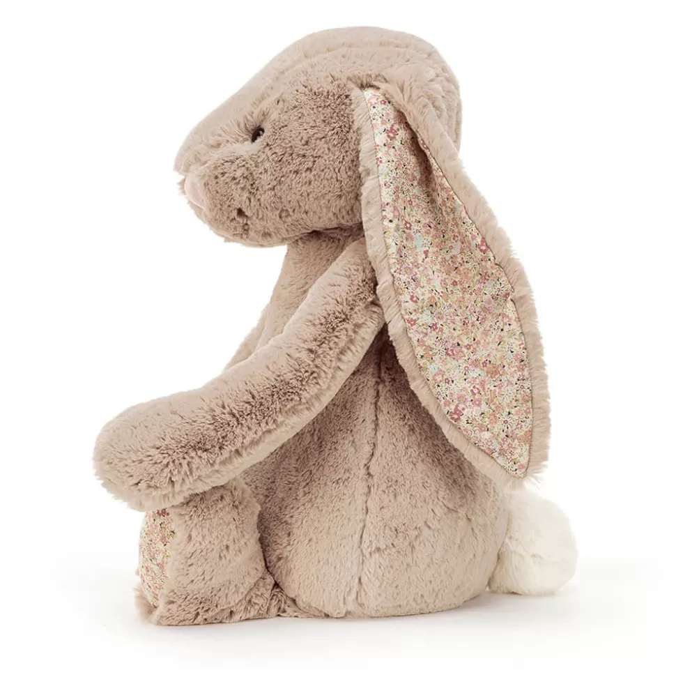 Jellycat - Lapin Bea Blossom en Béige | Peluche Veloutée Printanière en Coton Doux