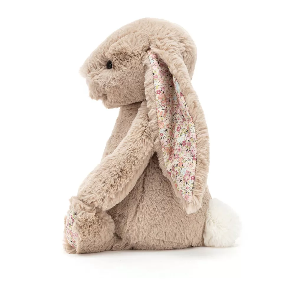 Jellycat - Lapin Bea Blossom en Béige | Peluche Veloutée Printanière en Coton Doux
