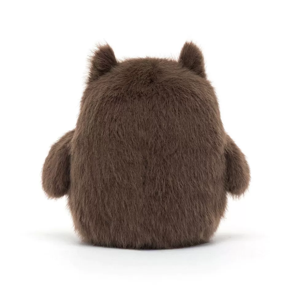 Doudou Hibou Velours Brun Jellycat - Compagnon Doux pour Câlins Douillets