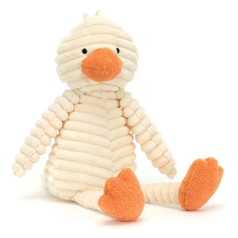 Doudou Peluche Sensoriel Bébé Caneton Cordy Roy - Jellycat Doux Câlins pour Nouveau-Nés