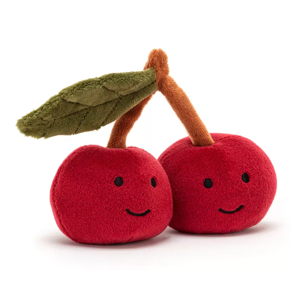 Cerise Douceur Jellycat - Doudou Fruit Craquant en Peluche (Accessoire Tendance pour Enfants et Adultes)