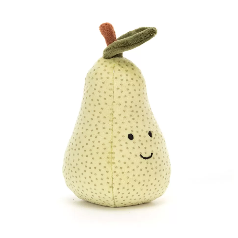 Jellycat Poire Peluche Sensorielle - Fruit Délicieusement Doudou pour Éveil Créatif