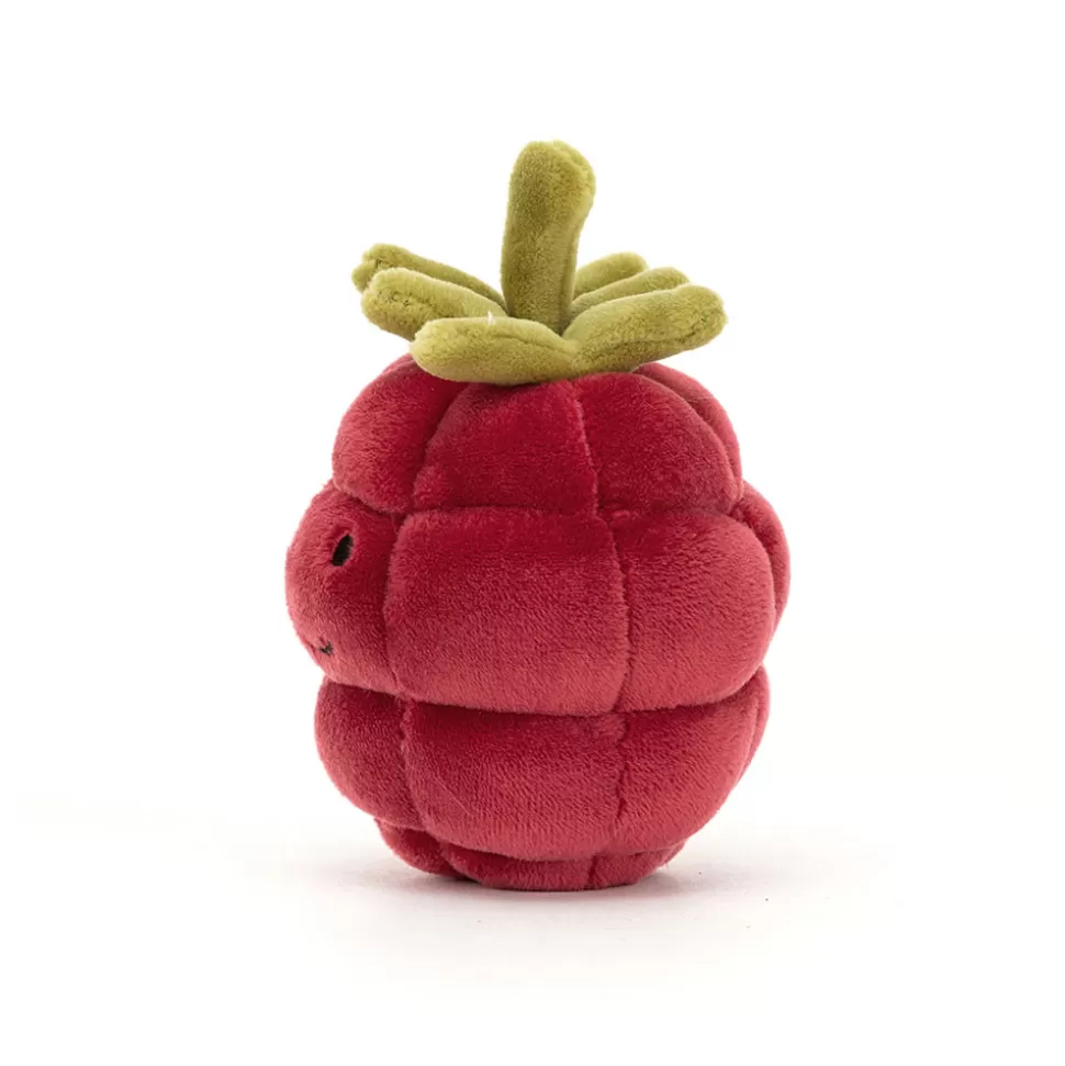 Doudou Framboise Textile Ultra Doux - Friandise Fruitée Jellycat pour Collectionneurs (Modèle Gourmandise Végétale)