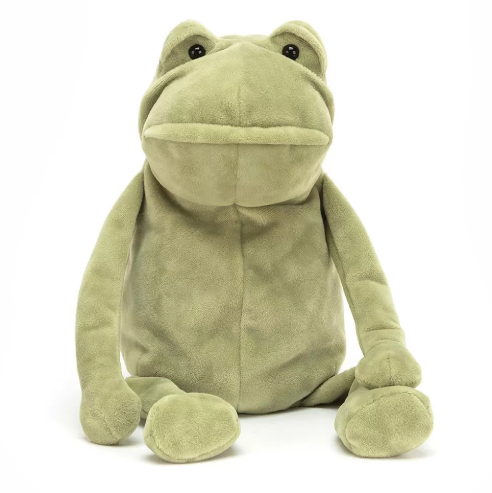 JellyChat Grenouille Câline Fergus - Doudou Sensoriel en Peluche pour Enfants, Compagnon Doux et Apaisant
