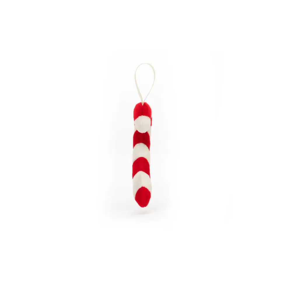Doudou Festif Jellycat - Canne en Sucre d’Orge Brillante avec Accessoire de Féerie Noël