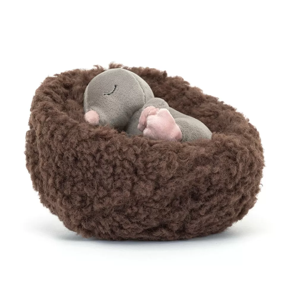 Doudou Taupe Hivernale Jellycat - Peluche Rêveuse pour Câlins Douillets 

(：Taupe Rêveuse en Hibernation - Doudou Sensoriel Jellycat Édition Limitée)
