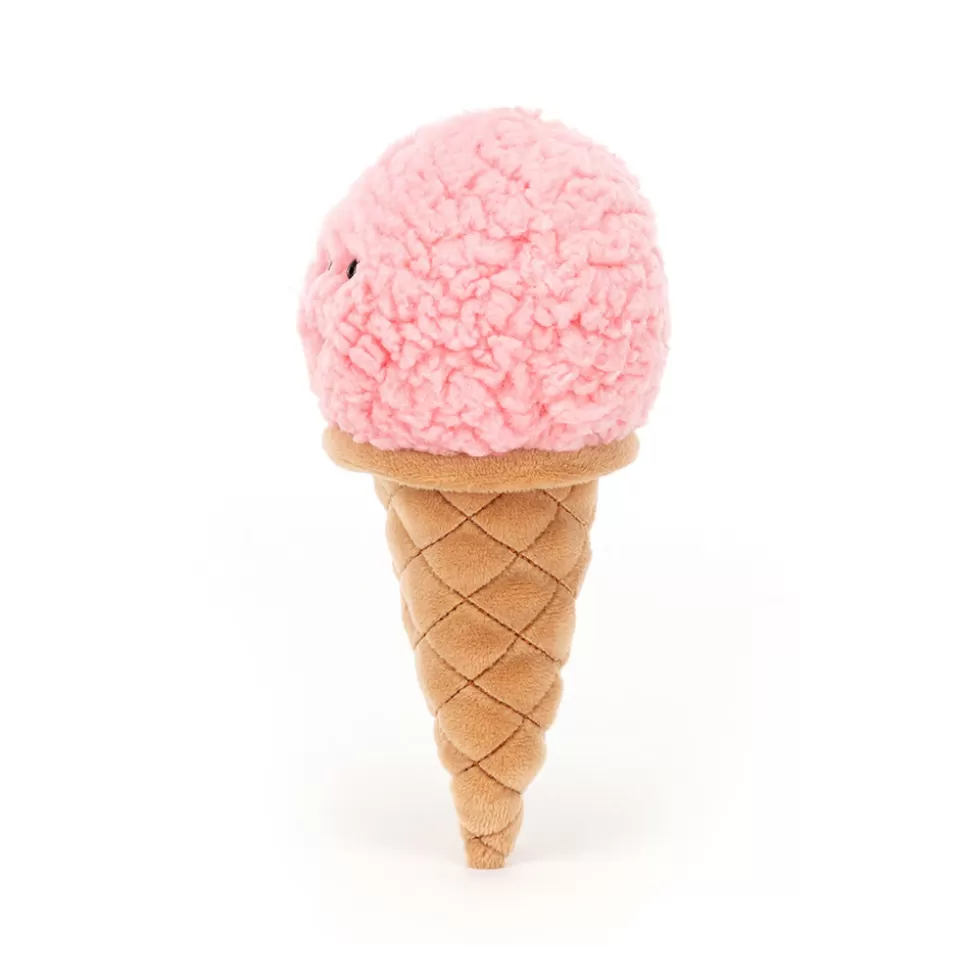 Jellycat - Cornet de Glace Irrésistible à la Fraise Fraîche (Délicieusement Craquant)