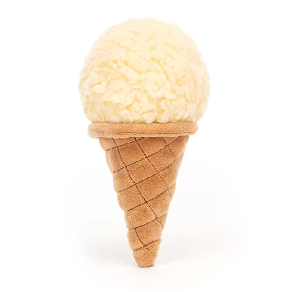 Doudou Gourmand Jellycat : Glace Vanille à Croquer