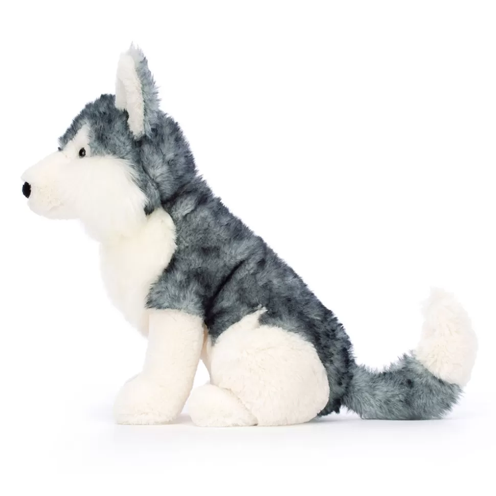 Compagnon doudou Jackson Husky - Peluche ultra douce Jellycat pour câlins tout doux - Nouveau jouet enfant collection animaux polaires
