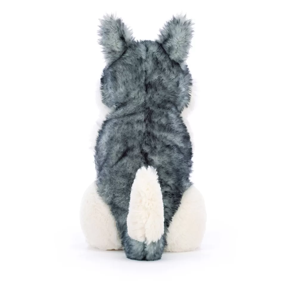 Compagnon doudou Jackson Husky - Peluche ultra douce Jellycat pour câlins tout doux - Nouveau jouet enfant collection animaux polaires