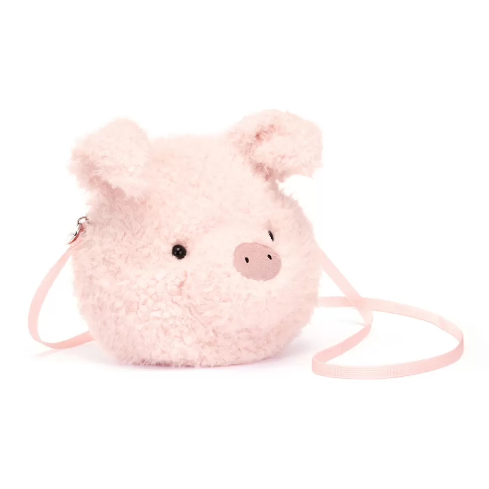 Marque Jellycat - Sac Bandoulière Cochonnet Doux (Doudou Porcin Léger pour Enfants)