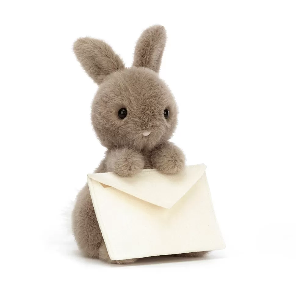 Lapinou Messager Réconfortant Jellycat - Doudou Peluche Tendresse pour Câlins Doux