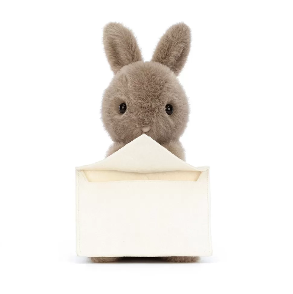 Lapinou Messager Réconfortant Jellycat - Doudou Peluche Tendresse pour Câlins Doux
